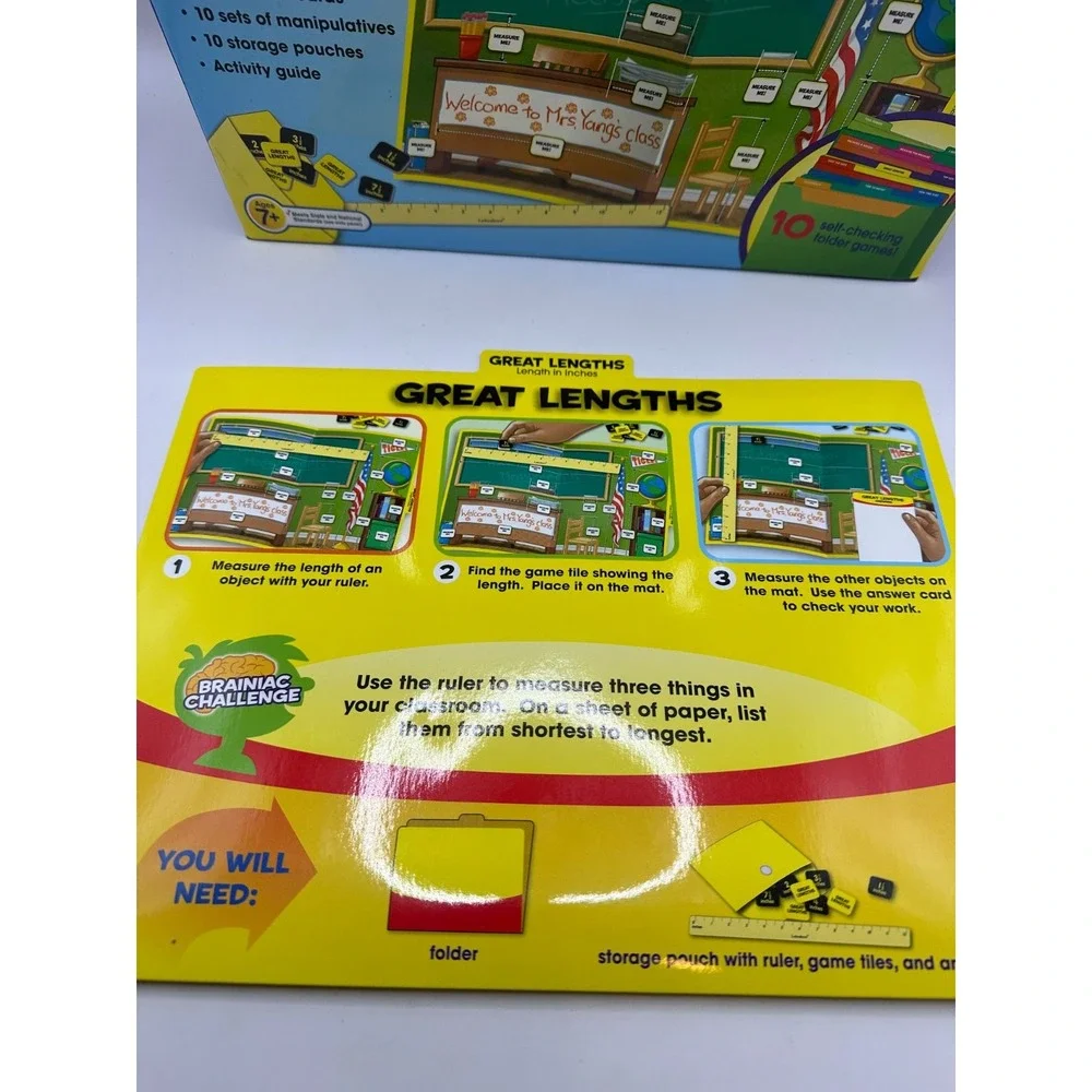 Lakeshore Learning Time & Measurement Elementary Folder Games Grades 2-3 COMPLET